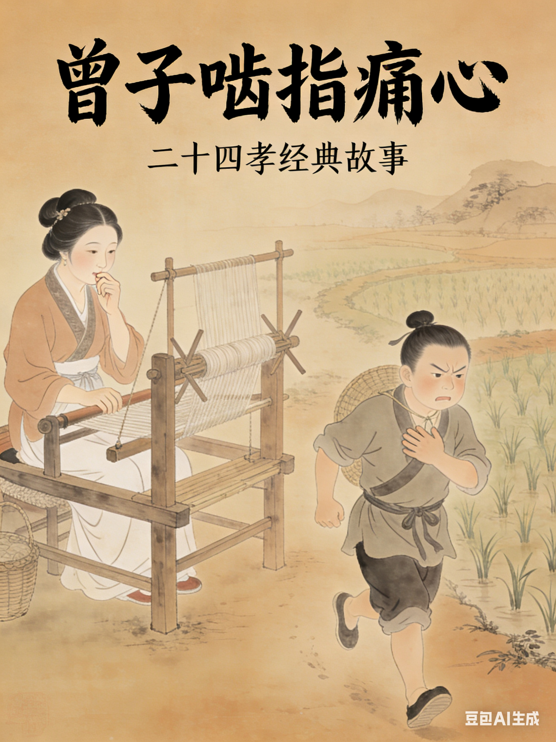 弟子规故事 | 曾子啮指痛心